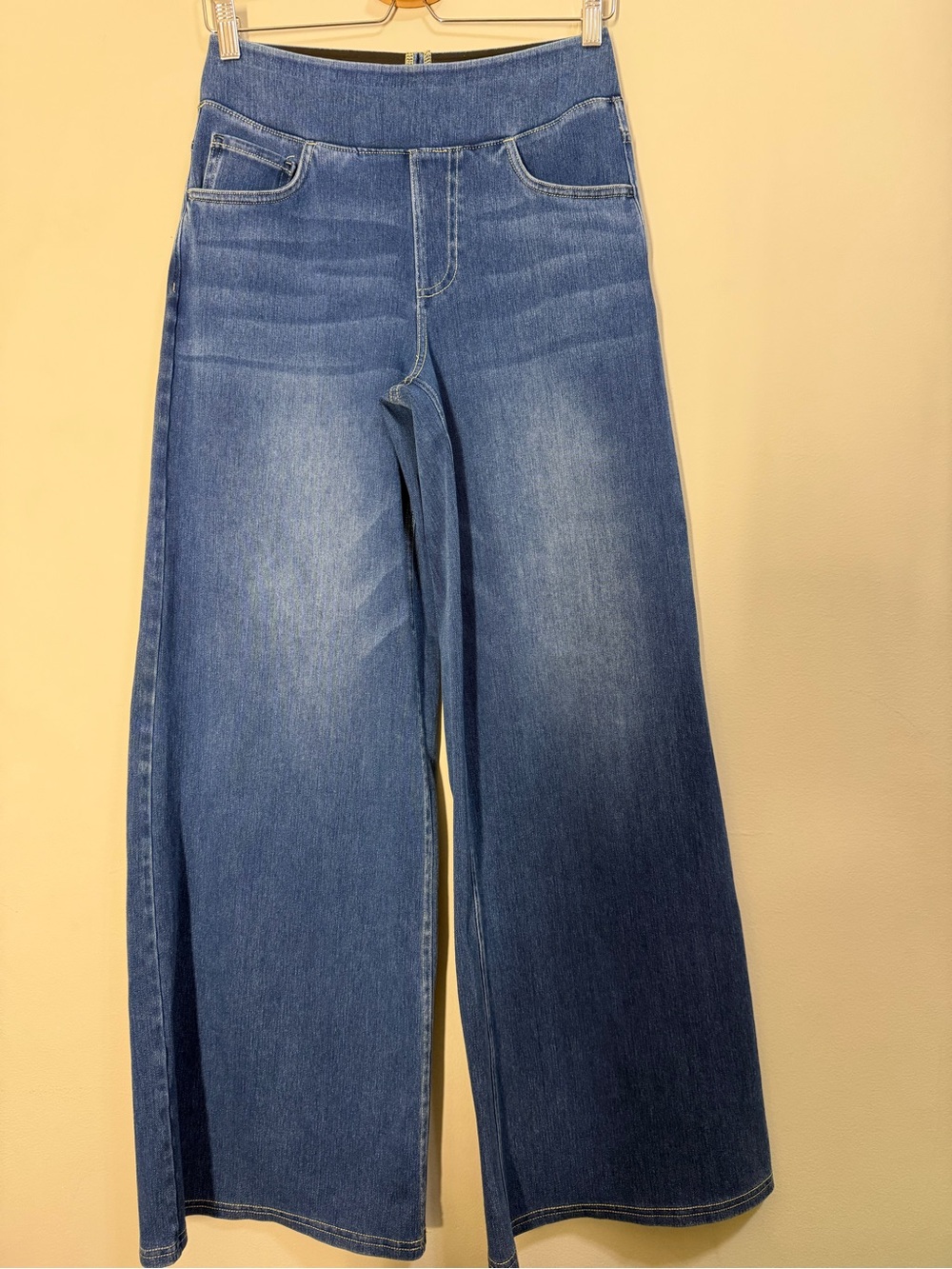 HALARA Medium Blue Wide-Leg Flare Jeans